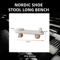 Bangku Kayu Solid Desain Modern Eropa dengan Penutup yang Dapat Dilepas untuk Sofa, Duduk, Kamar Tidur, Ujung Tempat Tidur, Ruang Tamu, Ruang Makan, Sekolah