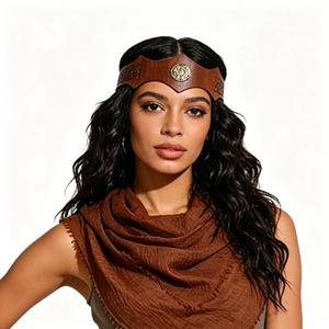 Fascia per la Testa in Finta Pelle Stile Vichingo Medievale, Nodo Celtico Regolabile in PU, Accessorio per Cosplay LARP e Costumi Rinascimentali - Product Image 3