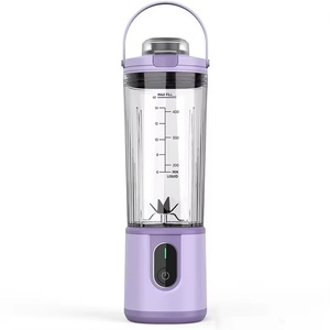 Licuadora Portátil Eléctrica de Corriente Continua con Carga USB, Cuchillas de Acero Inoxidable, 6 Cuchillas, Capacidad de 400 ml, Uso Doméstico - Product Image 1