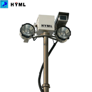 Poste de luz de calle cuadrado de acero y aluminio montado en vehículo al aire libre para poste de lámpara de jardín - Product Image 1