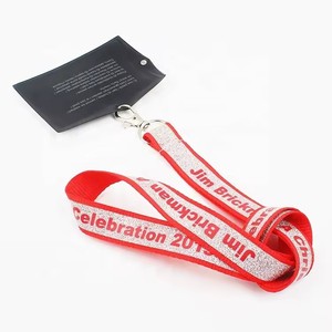 Personalized Custom Logo Printed Neck Glitter Lanyards With Breakaway