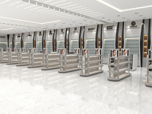 Meubles en bois de parfum conception de vitrine cosmétique étagère de présentation personnalisée pour parfumerie - Product Image 6