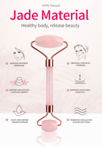 Masseur Facial avec Logo personnalisé, 100% pierre de Jade naturelle, couleur <span class=keywords><strong>Rose</strong></span>, Quartz <span class=keywords><strong>Rose</strong></span>, rouleau de Jade, offre spéciale - Product Image 5