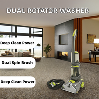 Nettoyeur de tapis portatif puissant 800W avec prise EU, lumière LED, fonction humide/sec, sans sac, pour usage domestique, alimentation électrique