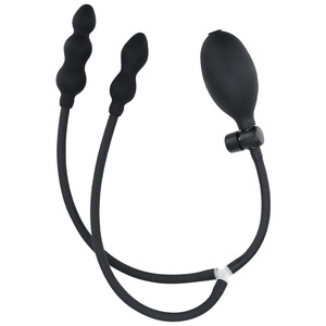 Silicone Double Inflatable <strong>Anal</strong> Plug Dildo Air-<strong>filled</strong> Pump Sex Toys for Couple - Product Image 3