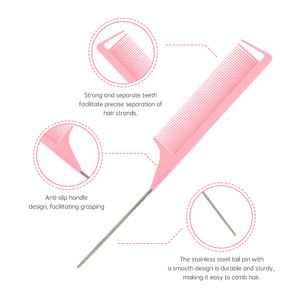 Ensemble de 4 brosses et peignes à cheveux <span class=keywords><strong>Brosse</strong></span> à cheveux en plastique <span class=keywords><strong>Brosse</strong></span> à cheveux à picots <span class=keywords><strong>Brosse</strong></span> à cheveux à queue de rat et <span class=keywords><strong>peigne</strong></span> à dents larges <span class=keywords><strong>pour</strong></span> hommes et femmes - Product Image 2