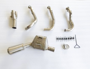 ระบบท่อไอเสียรถจักรยานยนต์สำหรับ Triumph Trident 660 ดัดแปลงท่อเชื่อมต่อกลางด้านหน้าทำจากไทเทเนียมสแตนเลสขนาด 51 มม. - Product Image 1