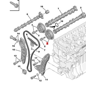 ตัวปรับตั้งเพลาลูกเบี้ยว 0805K2 V753608580 สำหรับ Citroen C5 208 308 508 อะไหล่ทดแทน - Product Image 2