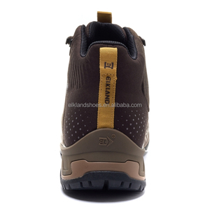 EIKLAND Men's <b>Waterproof</b> Suede Hiking Shoes Round Toe Rubber Outsole Breathable Anti-Slip All Seasons Outdoor Trekking - Product Image 3
