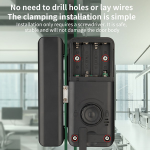 Tuya <b>Smart</b> Door Lock With Fingerprint And Password Wifi <b>Remote</b> <b>Control</b> For Glass Doors Office Use - Product Image 3