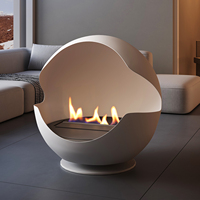 Cheminée au bioéthanol sur pied, foyer d'intérieur à alcool, décoration de flamme nue, foyer sans fumée, décoration moderne pour la maison