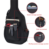 Tas gitar kustom 40 41 42 inci, tas casing keras gitar klasik akustik dengan busa