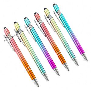 Promotional Bulk Multicolored Aluminum Ballpoint for <b>Stylus</b> <b>Pen</b> Soft Rubber Touch Screens Custom Logo Cheap Ball-point <b>Pen</b> - Product Image 1