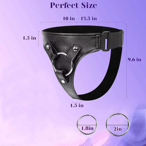 Verstellbarer Lesbian <span class=keywords><strong>Strap</strong></span>-on Dildo Gurt für Frauen, tragbare Hose für lesbischen Sex, Erwachsenenspielzeug, BDSM Leder Bondage - Product Image 2