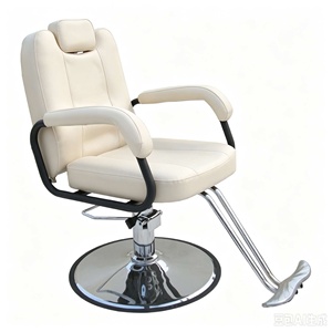 Head Pillow Hair Salon <b>Chair</b>, Stainless Steel Disc Chassis with Foot Pedal Hair Salon Hair Cutting Seat - Product Image 5