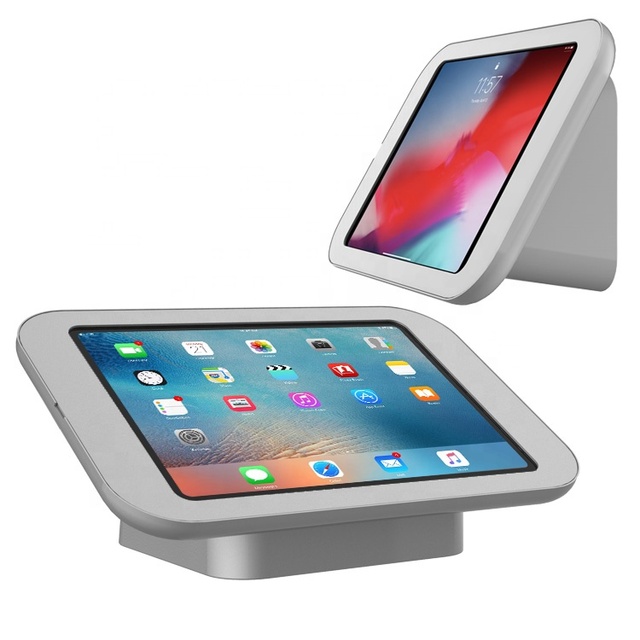 Universal Tablet Desk Holder for iPad Metal Desktop Stand Wall Mount Bracket With Lock Counter Use