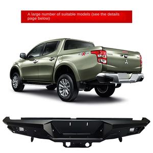 Parachoques trasero todoterreno Hilux <span class=keywords><strong>Vigo</strong></span>/Ranger/Dmax acero anticolisión fijación de tornillo negro brillante - Product Image 2