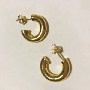 custom 18k gold plated popular hollow hoop chunky hoop earrings with 18k gold plated