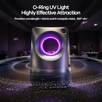 REMAX Piège à Moustiques UV Black Hole, Anti-Insectes Cyclonique Silencieux avec Anneau d'Aspiration, Affichage LED, Économe en Énergie, Sûr pour Bébés et Animaux Domestiques, Utilisation Intérieure