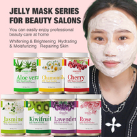 Masque en gelée blanchissant personnalisé OEM naturel à marque privée, masque facial et corporel peel-off, poudre de masque en gelée de kiwi et de rose cristalline