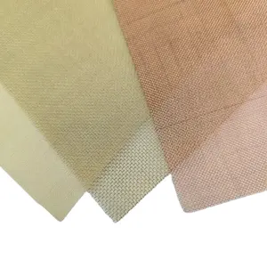 0.3mm Plain Weave Brass & Copper Filter Wire Mesh Cloth para aplicações de filtro e blindagem com 1mm de diâmetro