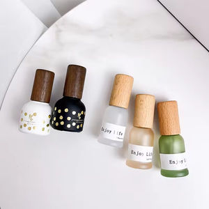 Nuevo Diseño, Botella de Spray de 10ml/15ml con Tapa de Madera, Dispensador de Perfume de Vidrio Esmerilado, Botella Vacía para Maquillaje, Botella de Repuesto - Product Image 2