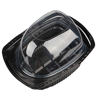 Contenedor para Pollo Asado, Bandeja de Plástico Apta para Microondas, PP Desechable, Antipolvo, Inodoro,