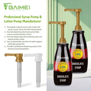 SY Commercial Plastic Syrup <b>Bottle</b> <b>Pump</b> Sauce <b>Dispenser</b> <b>Pump</b> for Restaurant Beverage Supply - Product Image 1