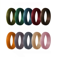 10 pièces Pack 2mm d'épaisseur femmes hommes élastique anneau fiançailles pavé pierre Silicone anneau pour mariage