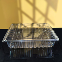Boîte de rangement alimentaire rectangulaire en plastique PET de qualité alimentaire, vente chaude en usine, pour pain, gâteaux, biscuits, etc.