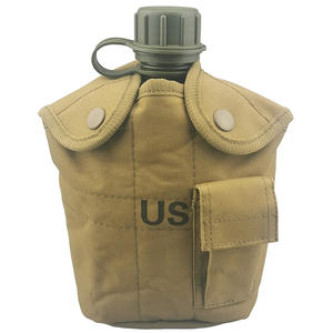 Botella de Agua, Cantimplora, Hervidor de Agua de Muestra Gratuita en Plástico Verde Oliva con Funda de Poliéster para Equipo de Autodefensa - Product Image 4