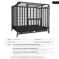 Cage pour chiens robuste et pliable en métal, grande taille, pour extérieur, en acier inoxydable, avec double porte verrouillable, idéale pour chiens à forte anxiété