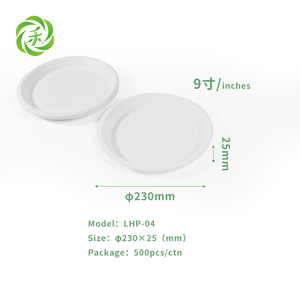 Assiettes alimentaires biodégradables et réutilisables en amidon de maïs de 9 pouces, design moderne, compostables et compatibles lave-<span class=keywords><strong>vaisselle</strong></span> pour les fêtes - Product Image 2