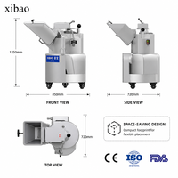 Machine à découper la viande automatique, coupe-viande commercial pour la découpe en dés, en tranches et en julienne, pour le bœuf, le porc, le poulet, les légumes