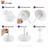 Iriswigs Support Professionnel Portable en Plastique pour Perruques et Postiches – Idéal pour Présentation en Magasin et Usine