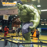 Statue de Hulk en fibre de verre grandeur nature, sculpture artisanale, peinte à la main, objet de collection d'art de Noël