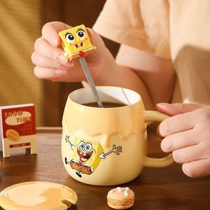 Taza <span class=keywords><strong>de</strong></span> Cerámica <span class=keywords><strong>de</strong></span> <span class=keywords><strong>Bob</strong></span> <span class=keywords><strong>Esponja</strong></span> con Tapa y Cuchara, Taza <span class=keywords><strong>de</strong></span> Café con Forma <span class=keywords><strong>de</strong></span> Tarro <span class=keywords><strong>de</strong></span> Miel <span class=keywords><strong>de</strong></span> <span class=keywords><strong>Dibujos</strong></span> <span class=keywords><strong>Animados</strong></span>, Taza <span class=keywords><strong>de</strong></span> Agua para Parejas, Regalo - Product Image 6