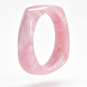 Bracelets carrés épais et larges faits à la main en résine, brillants et artistiques, de forme libre, élégants et tendance pour femmes - Product Image 6