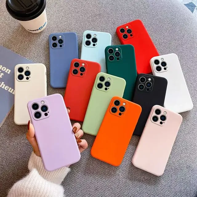 Liquid Silicone Phone Case for for iPhone 17 13 16 15 14 12 11 Pro XR X XS Max 7 8 Plus SE 2020 2022 16e Matte Basic Cover Caqas