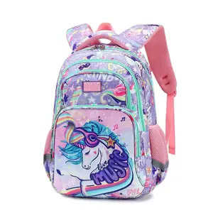 Mochila escolar infantil de 7-12 anos, grande bolsa para livros, escolar com bolsa para almoço e estojo para lápis