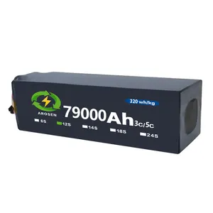 높은 방전 정격 21.6V 6S 43.2V 12S 35000mAh 79000mAh 5C 스마트 농업 드론 배터리 Lipo 세미 솔리드 스테이트 배터리 팩