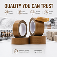 Cinta Adhesiva de PTFE Acrílico de Alta Temperatura, Cinta Reforzada con Fibra de Vidrio Antiadherente en Rollo para Máquina de Sellado por Calor