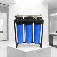 Filtres purificateurs d'eau Big Blue à 3 étapes avec réservoir sous pression à engrenages et pompe, garantie 1 an, 2000 L/heure pour toute la maison