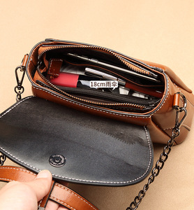 Genuine Soft Leather Women's Diagonal Cross Bag Solid Color Portable Shoulder Bag Fashionable and Simple Small <b>Square</b> Bag - Product Image 3