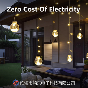 Wish Ball 5M Cadena de cobre <span class=keywords><strong>LED</strong></span> luces de hadas <span class=keywords><strong>Solar</strong></span> impermeable jardín decoración de pared para uso al aire libre para Navidad fiestas en casa - Product Image 5