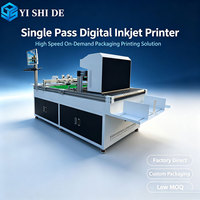 Impresora digital de inyección de tinta de una sola pasada Yishide, adecuada para dispositivos de escritorio como embalajes de cartón y sobres de cartón.