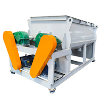 Mélangeur horizontal à double arbre en acier inoxydable 500L pour poudres alimentaires et liquides avec fonction de chauffage
