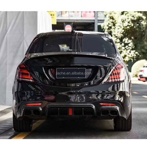 Difusor de parachoques trasero de Material de fibra de carbono/FRP con garganta trasera para Mercedes Benz Clase <span class=keywords><strong>S</strong></span> W222 S63 S65 AMG 2018 2019 - Product Image 6