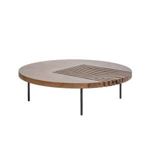<b>Rustic</b> Modern Nesting Design Natural Solid Wood Coffee Table for Living Room Smart Home <b>Furniture</b> with Stylish Modern Style - Product Image 1