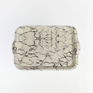 Decorative rectangular plastic serving tray promotion gift service style plastic tray beautiful plastic tray